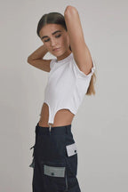 CZ Straps Crop Top