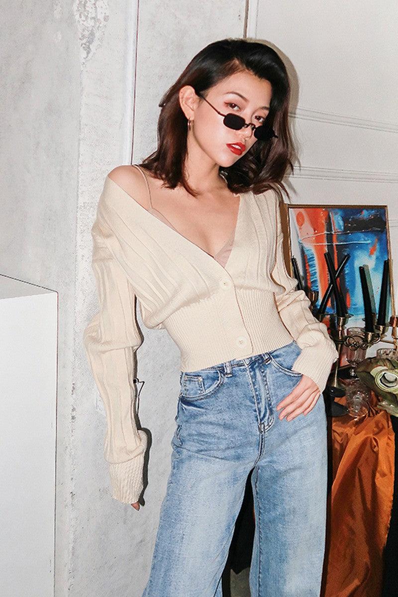 CZ Knit Basic Cardigan