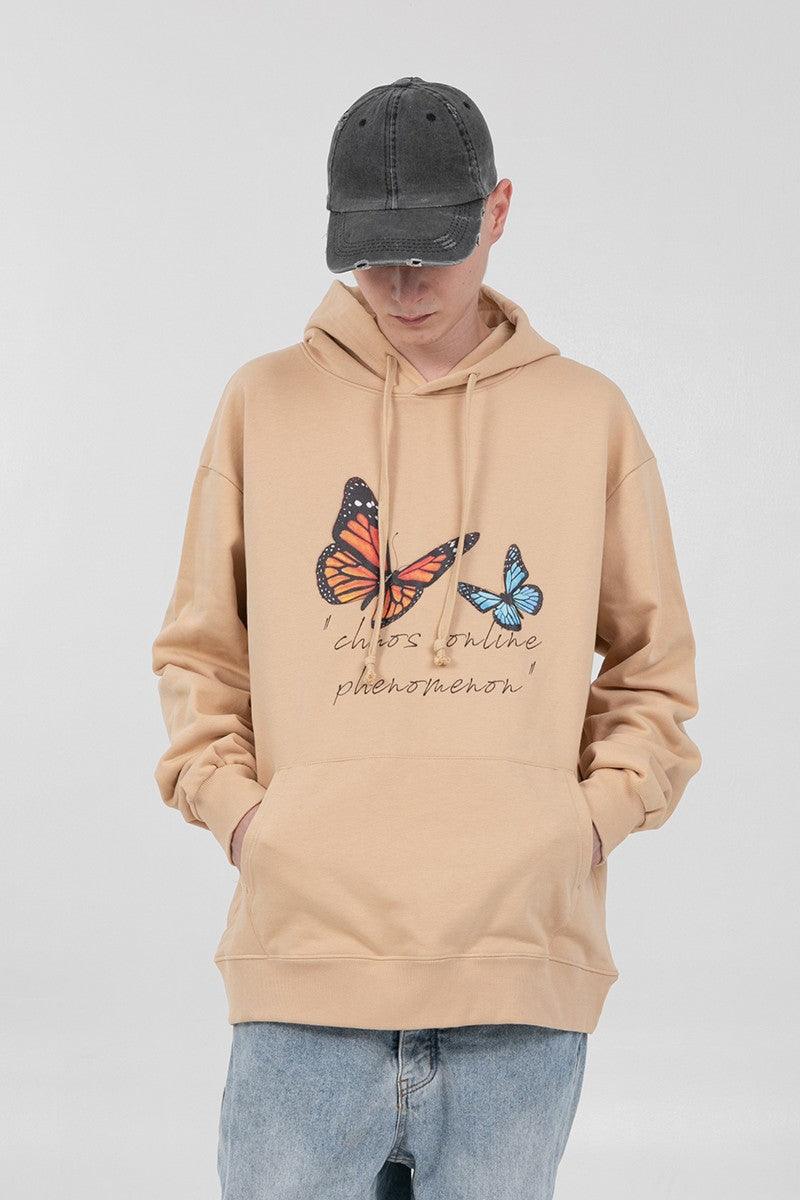Center of Rotation Butteflies Print Hoodie