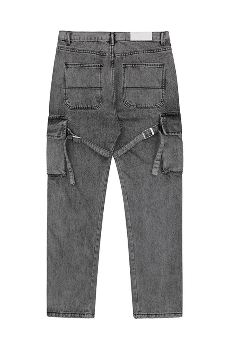 CZ Washed Straps Cargo Jeans