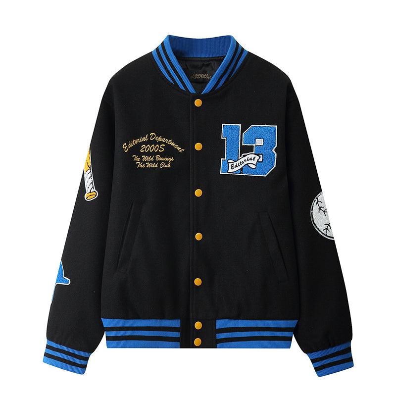 CZ ED Embroidered Woolen Varsity Jacket
