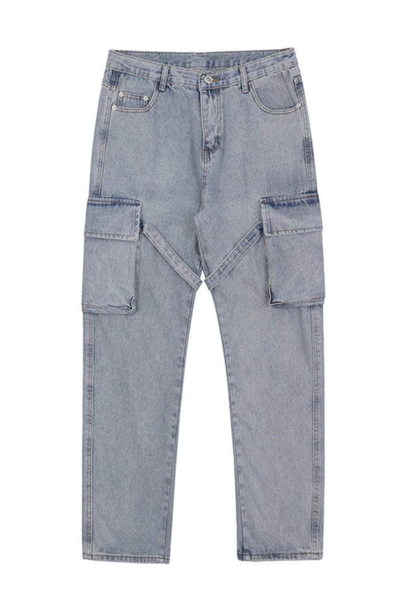 CZ Washed Straps Cargo Jeans