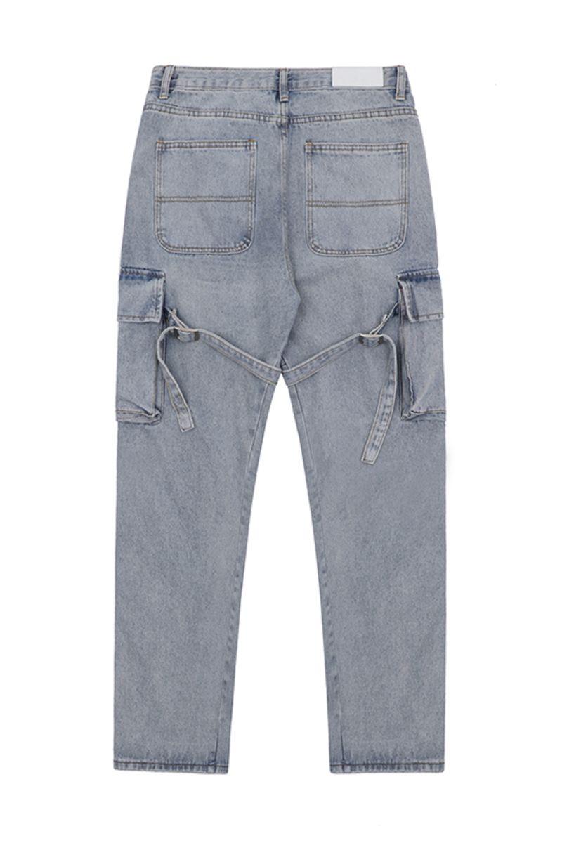 CZ Washed Straps Cargo Jeans