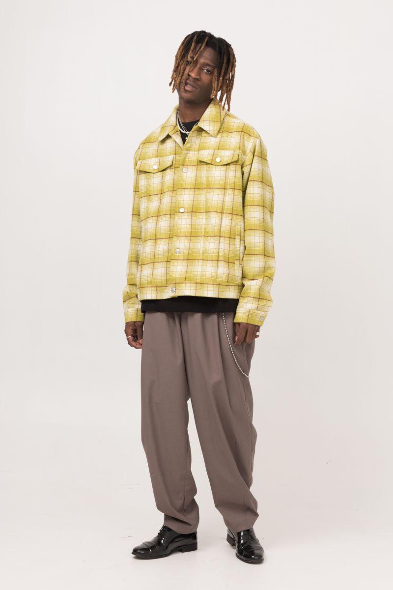 Empty Reference Plaid Green Cashmere L/S Shirt