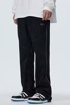 OO Suede Flared Logo Trousers
