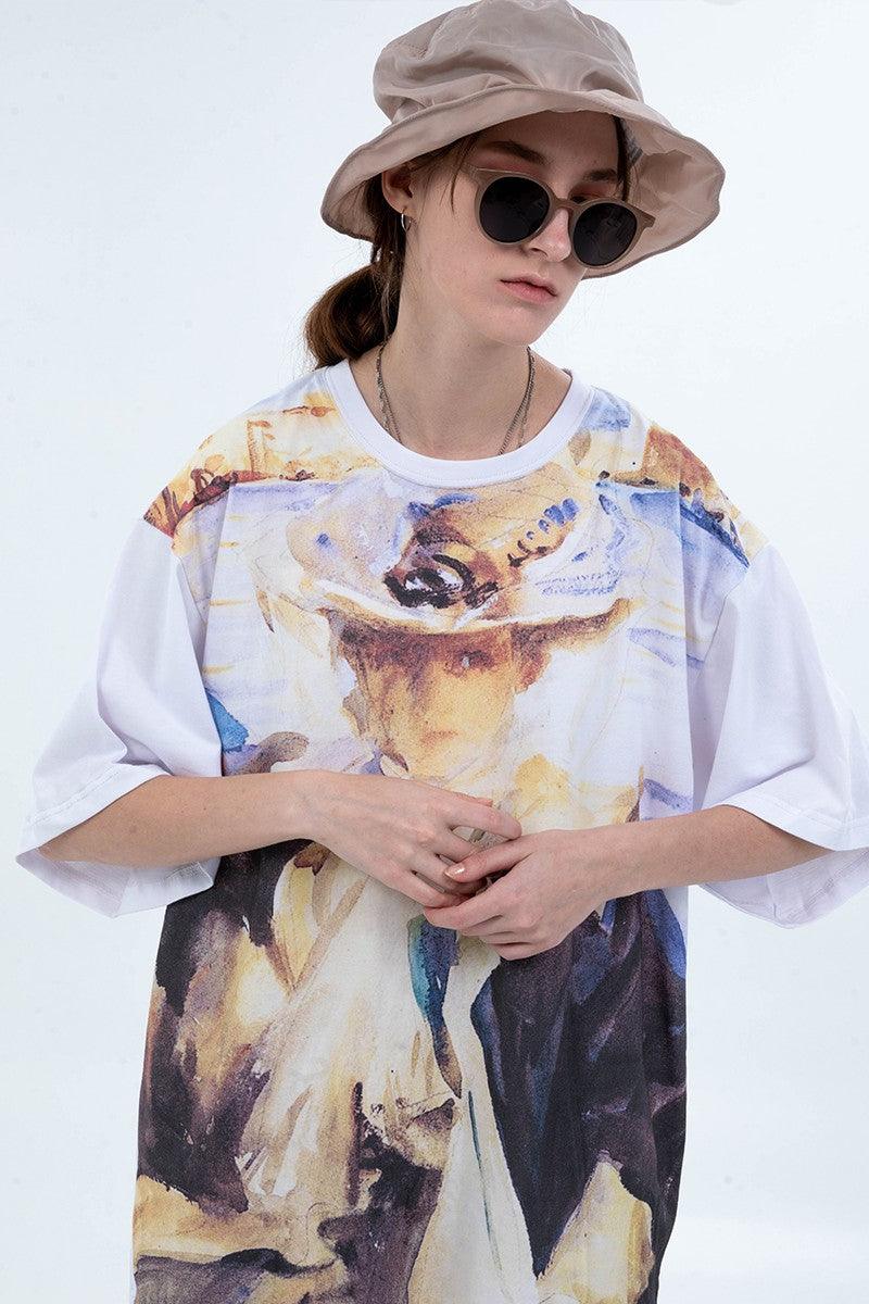 Center of Rotation Oil Painting Print Tee