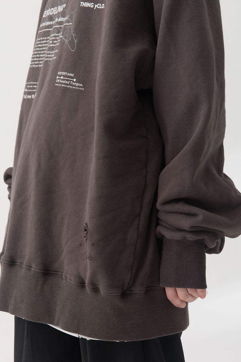 THINGY Distressed Remodeling Sweater