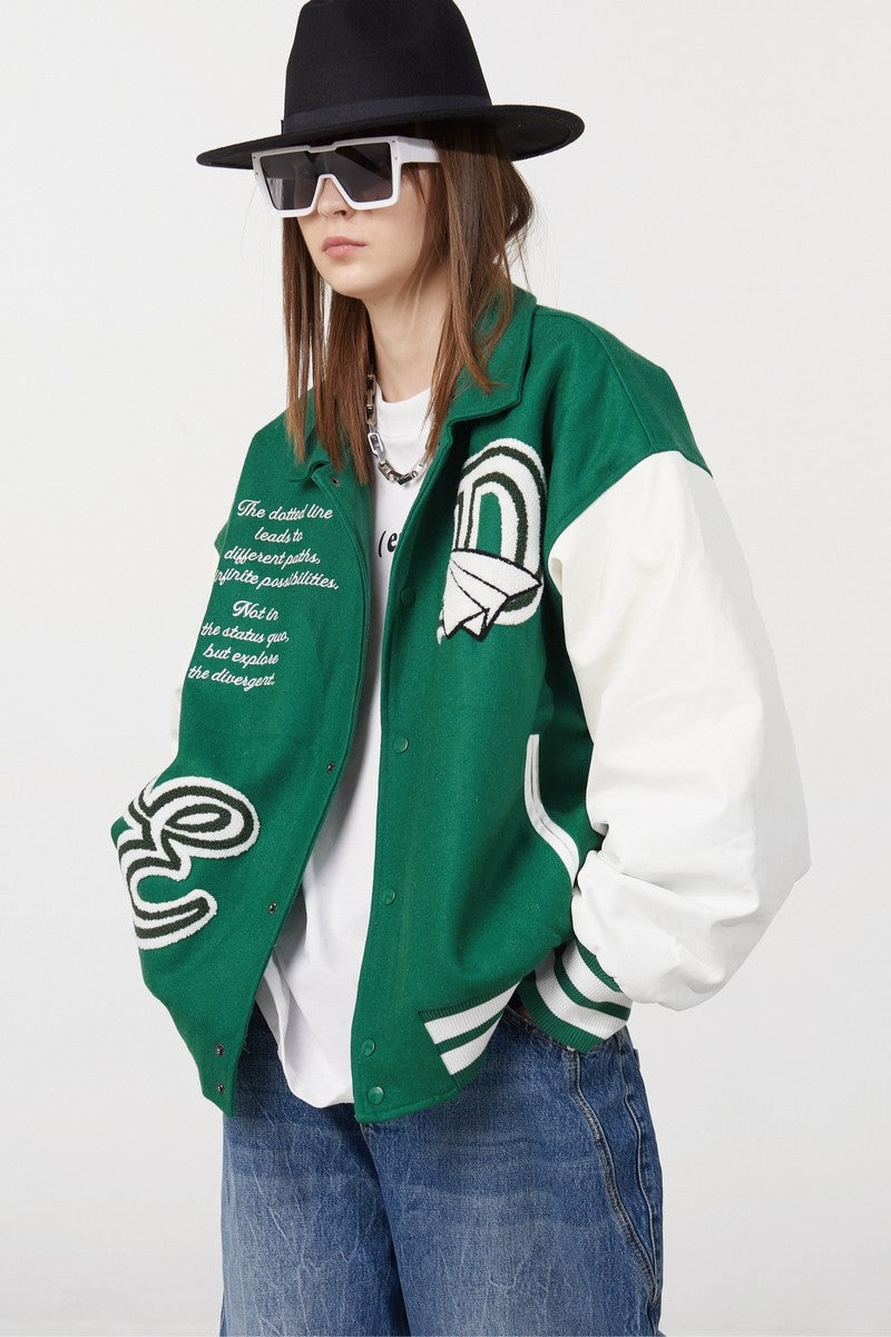 STEEPC Embroidered Logo Varsity Jacket