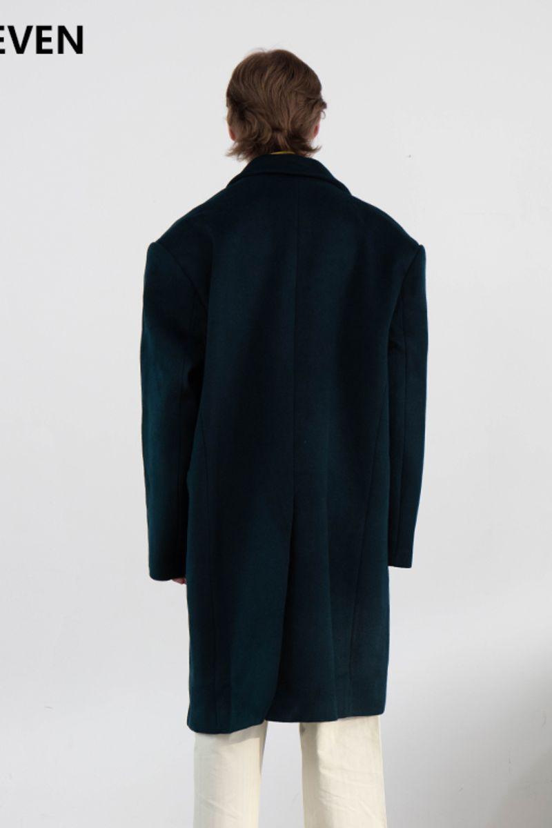 Mix7 Asymmetrical Woolen Coat