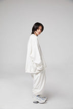 CZ White Loose Sweater