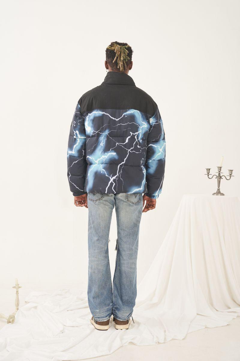 Empty Reference Lightnings Printed Down Jacket