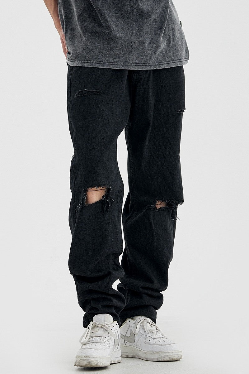 CZ Ripped Loose Jeans
