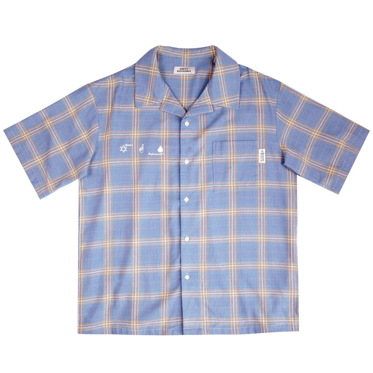 Empty Reference Blue Checkered Cuban Shirt