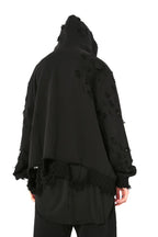 Unknown World Distressed Zipper Hoodie