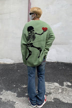 CZ Skeleton Hands Knit Sweater