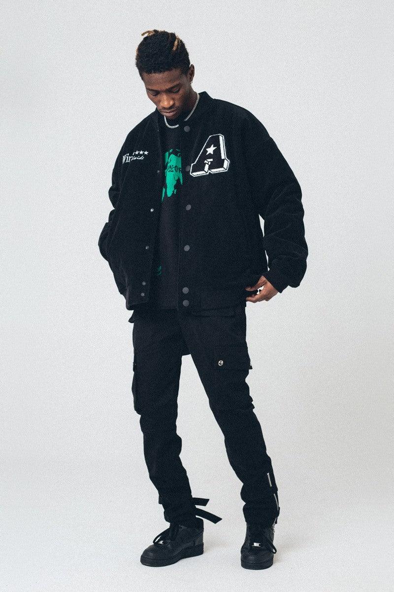Antidote Embroidered Corduroy Varsity Jacket