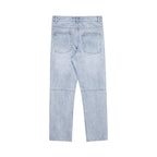 Washed Zipper Jeans
