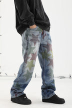 CZ Stars Printed Jeans