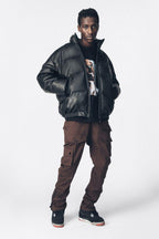 Antidote PU Leather Down Jacket