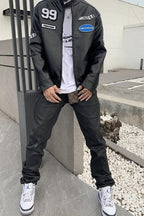 CZ Black Straight Jeans