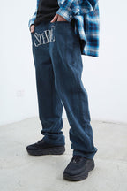 STEEPC Embroidered Logo Straight Jeans - UK Only