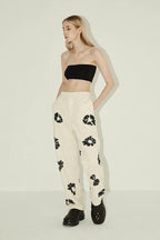 Empty Reference Logo Print Corduroy Trousers