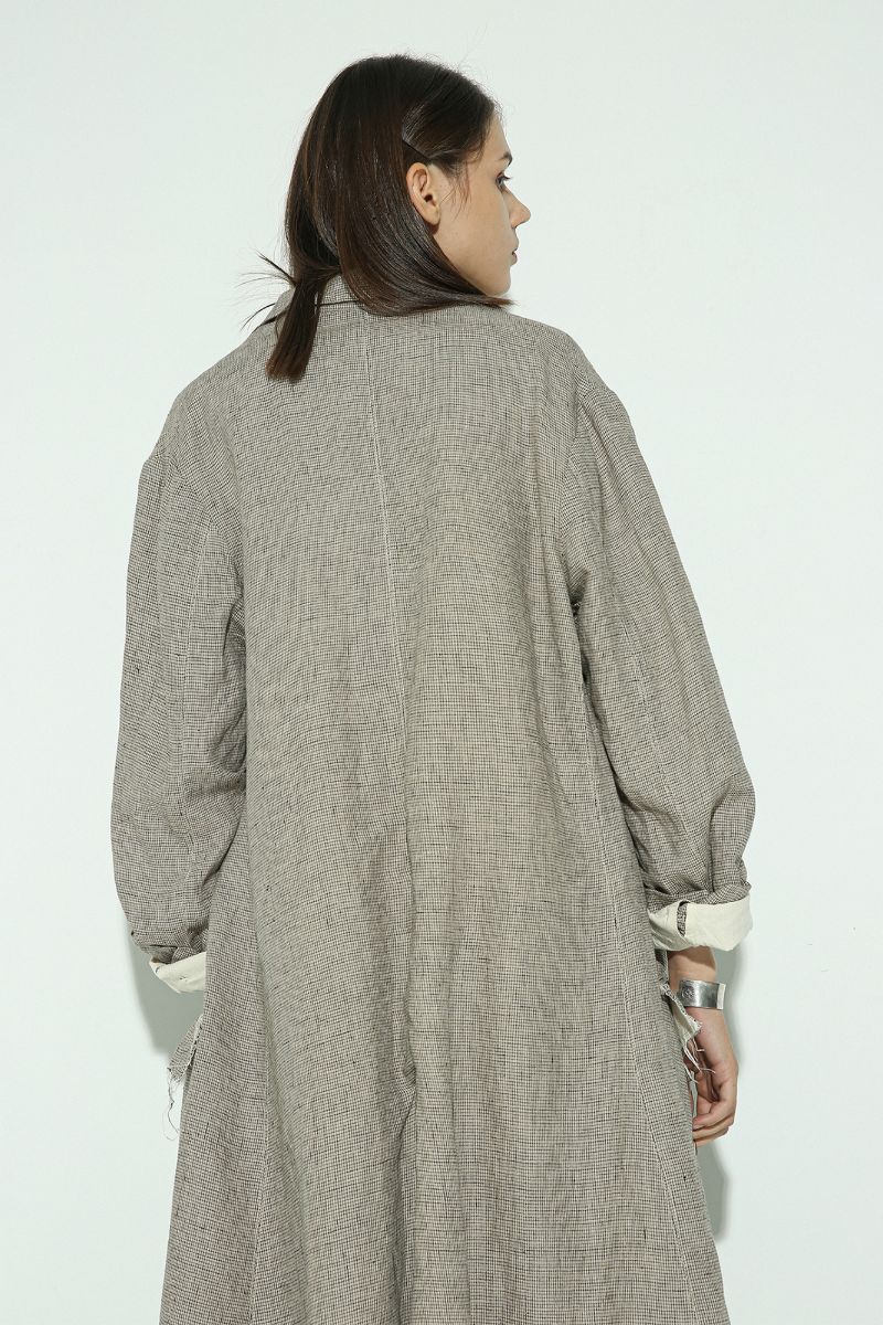 Unknown World Plaid Distressed Coat