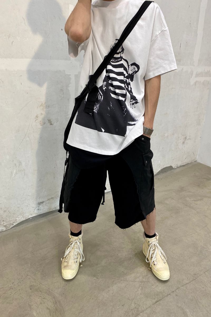 Unknown World Raw Stitched Shorts