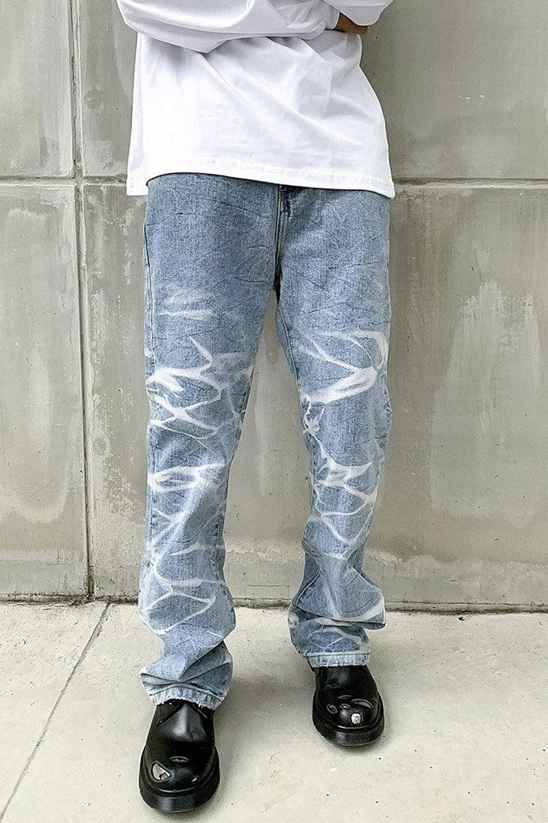 CZ Tie Dyed Flared Jeans