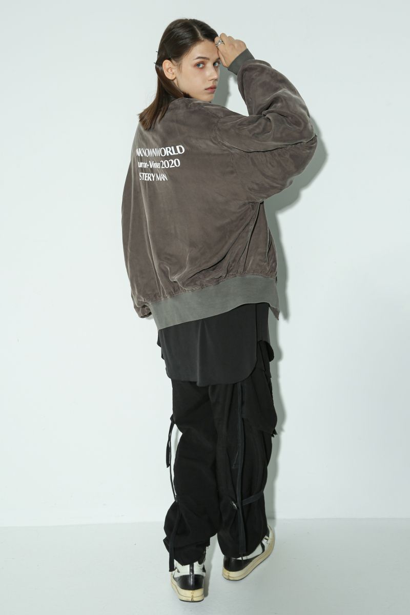 Unknown World Washed Staff Bomber Jacket