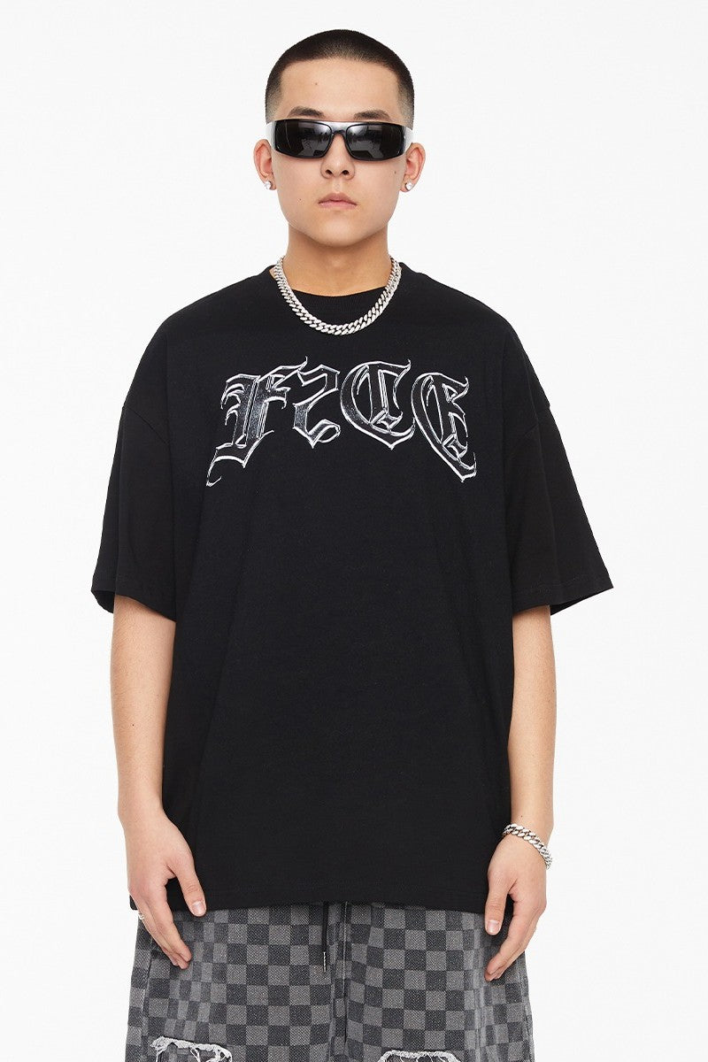 F2CE Metal Gothic Logo Print Tee