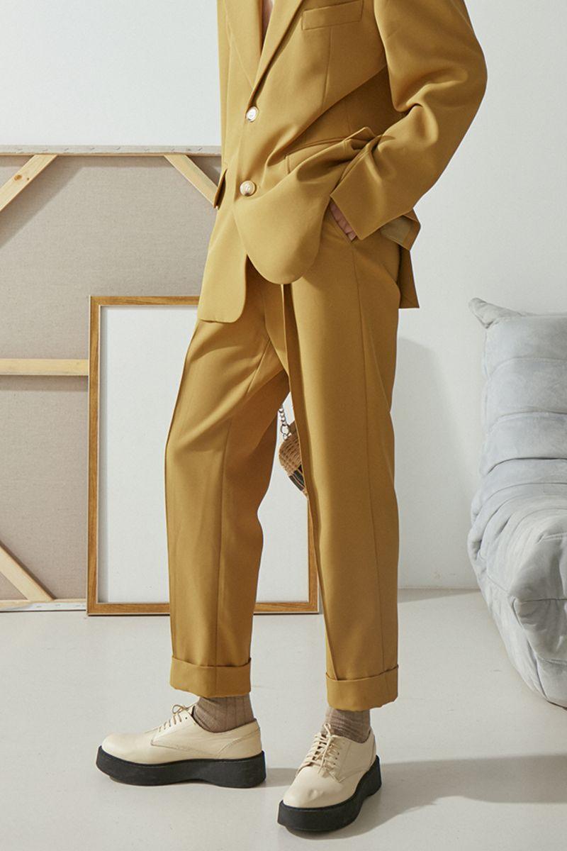 Mix7 Golden Straight Trousers