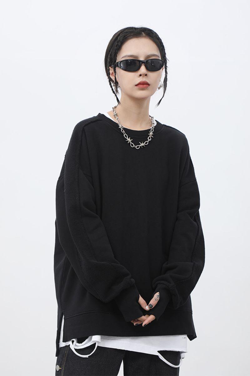 CZ Washed Split Sweater