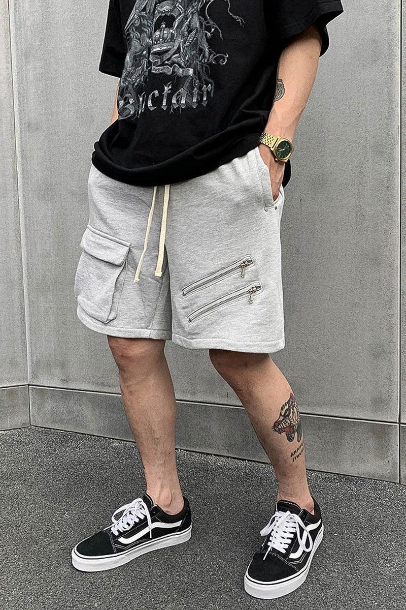 CZ Zipper Loose Shorts