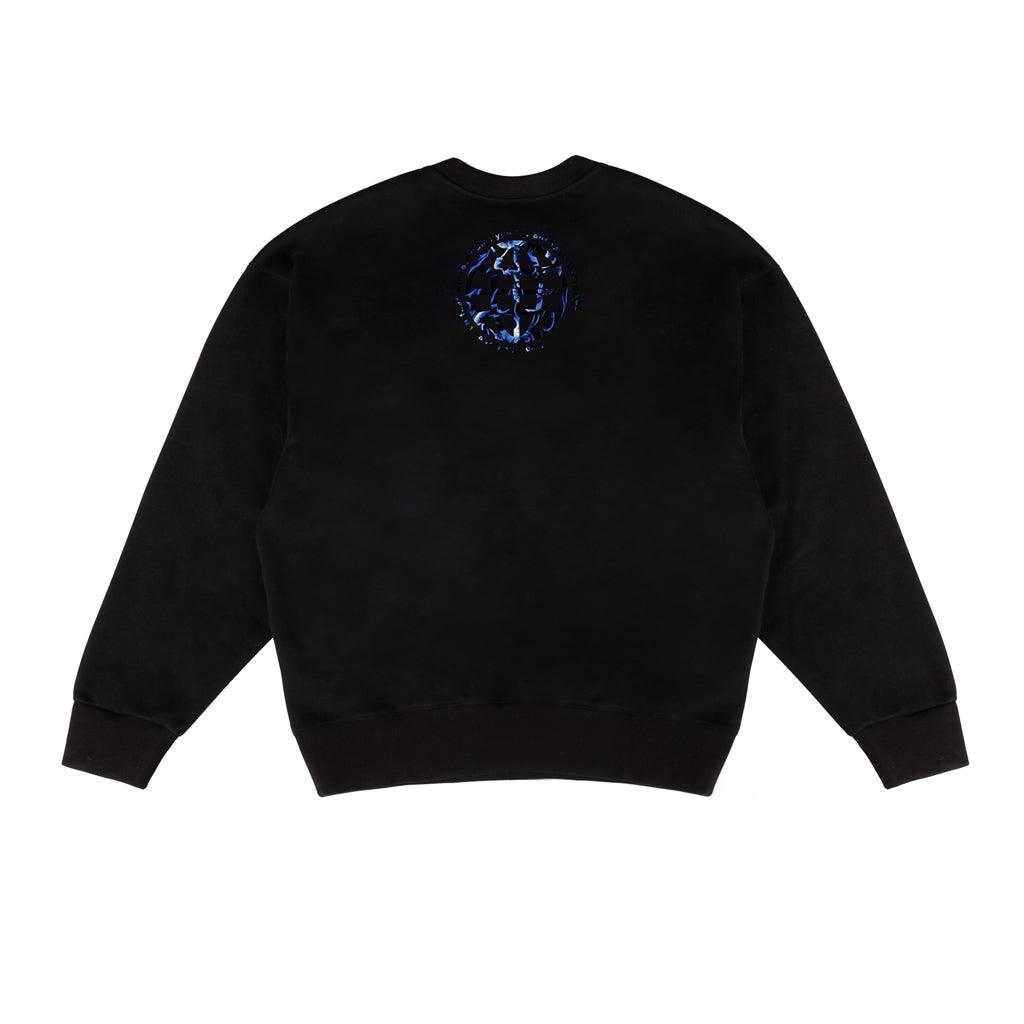 Antidote Blue Flame Skull Sweater