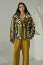 Mix7 Striped Down Jacket