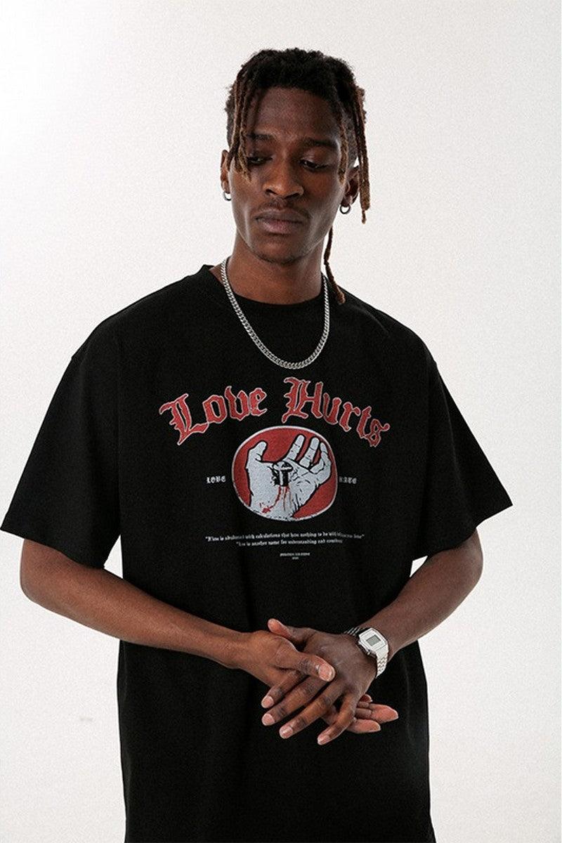 F&F Gothic Font Love Hurts Tee