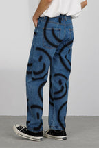 CZ Smiley Spray Printed Jeans