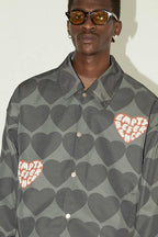 Empty Reference Love Print Down Jacket