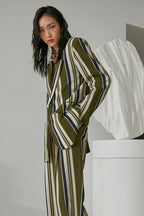 Mix7 Retro Striped Suit Jacket