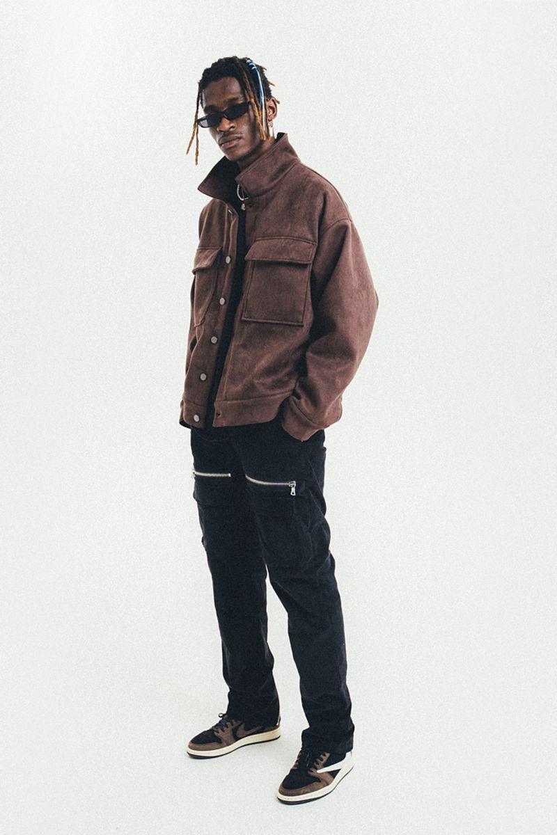 Antidote Suede Basic Zipper Jacket