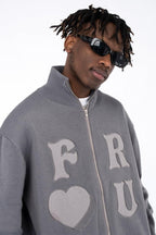 CZ Stand Up Collar Sweater