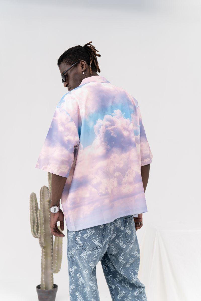 CZ Clouds Printed Cuban Shirt