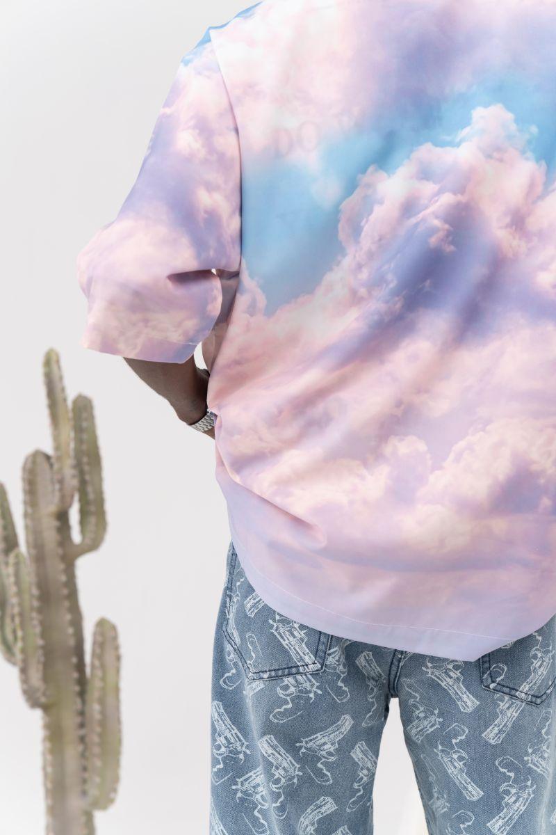 CZ Clouds Printed Cuban Shirt