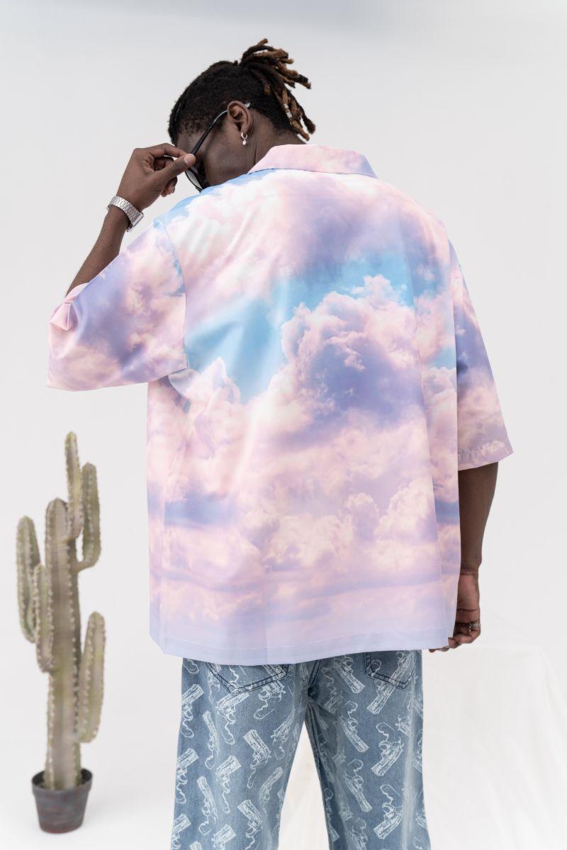 CZ Clouds Printed Cuban Shirt