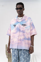 CZ Clouds Printed Cuban Shirt