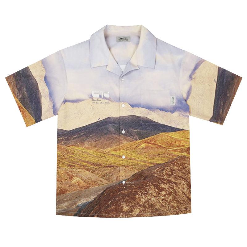 Empty Reference Desert Landscape Cuban Shirt