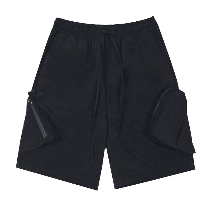 Empty Reference Zipper Pockets Shorts