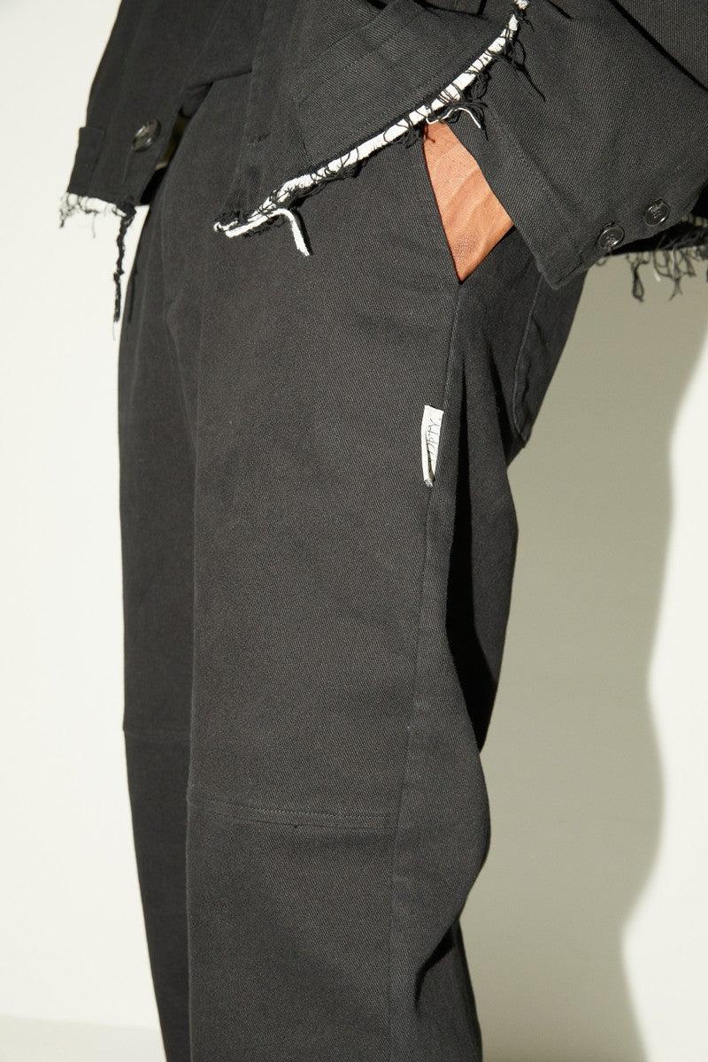 Empty Reference Washed Ripped Suit Trousers