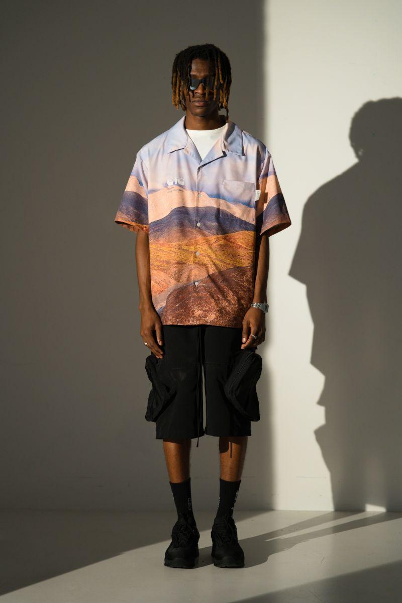 Empty Reference Desert Landscape Cuban Shirt